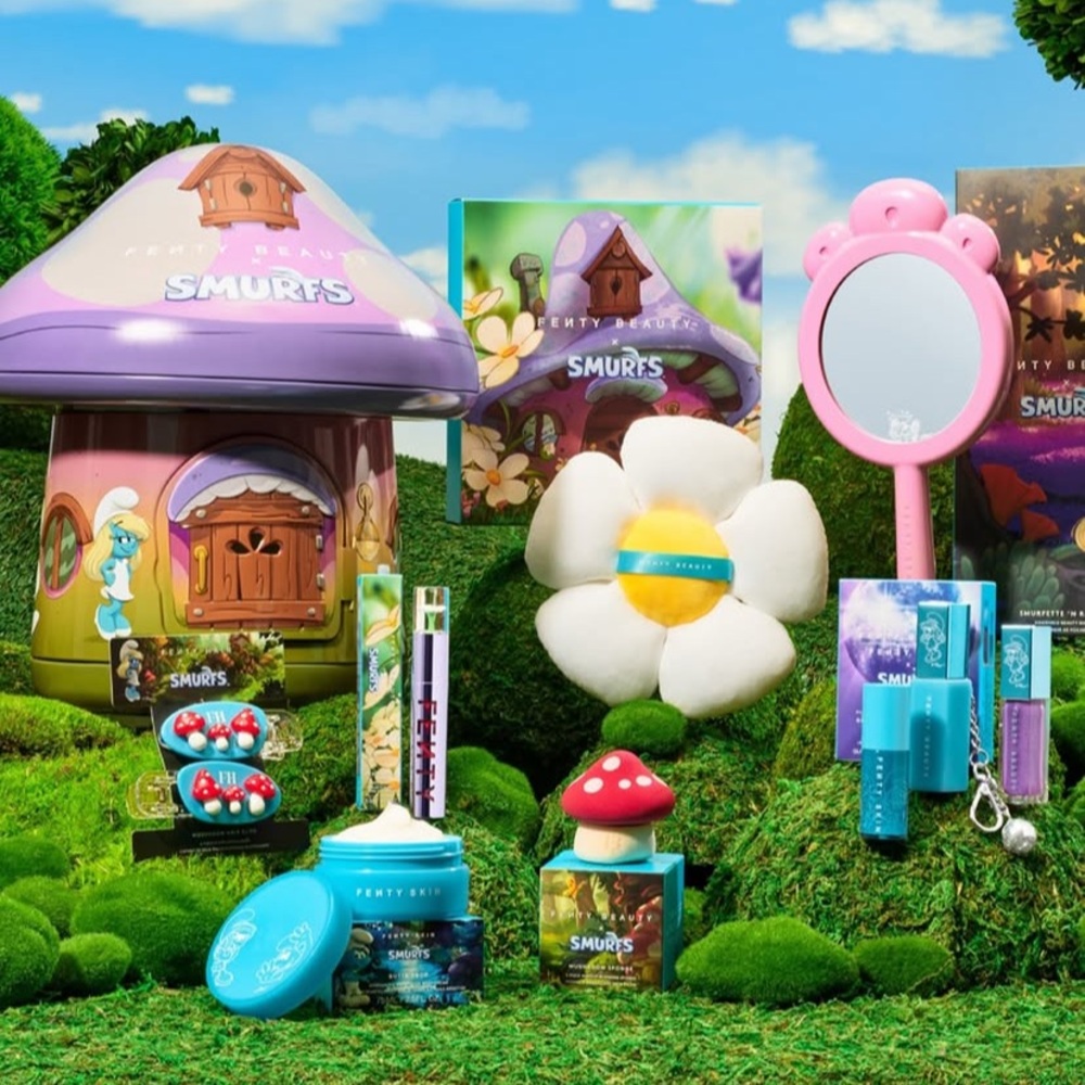 Fenty Beauty x Smurfs PR Set Entire Collection Bundle Set In Mushroom Box BNIB - Picture 2 of 16